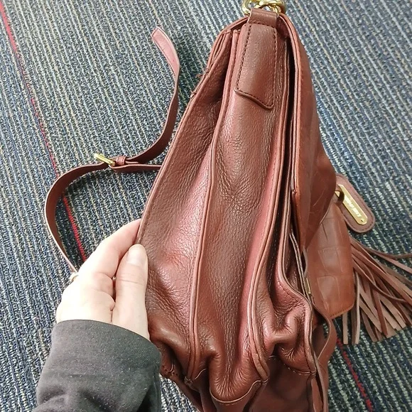 Cynthia Rowley Beautiful tan leather Purse/ laptop bag - Picture 7 of 10